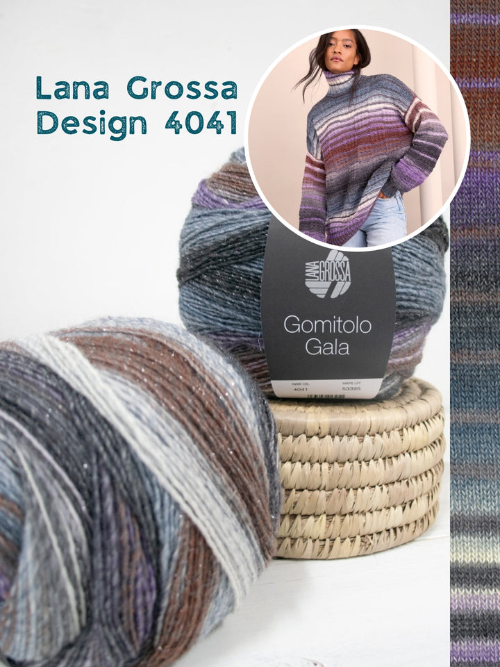 Strickpaket Gomitolo Gala Oversized Rollkragenpullover