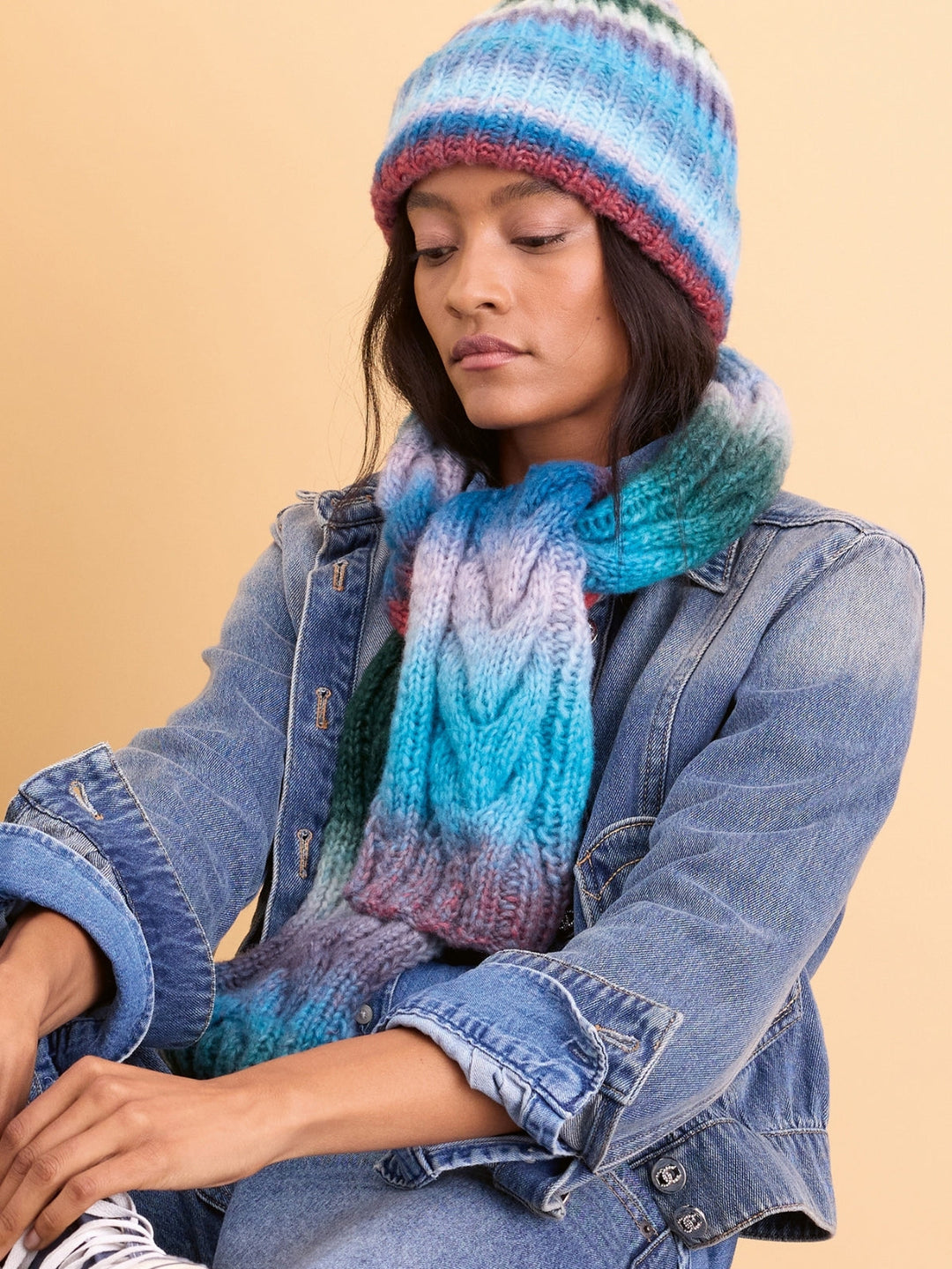 Strickpaket Candy Zopfschal