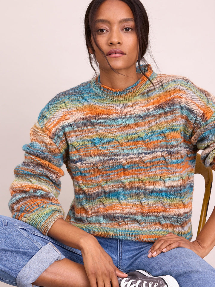Strickpaket Gomitolo Disegno Zopfpullover