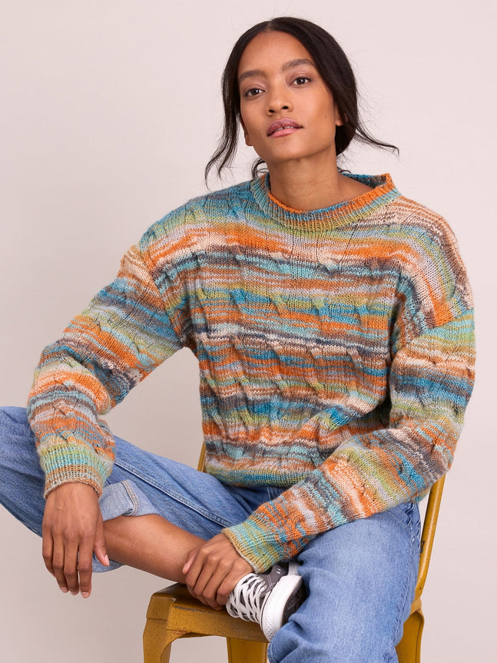 Strickpaket Gomitolo Disegno Zopfpullover