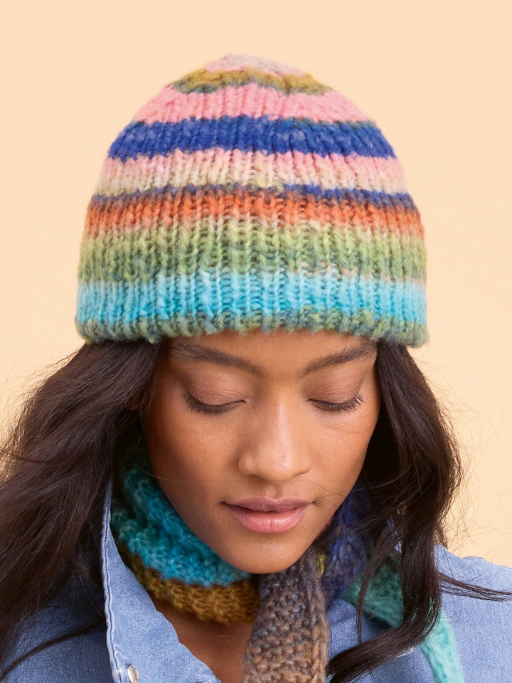 Strickpaket Candy Streifenmütze