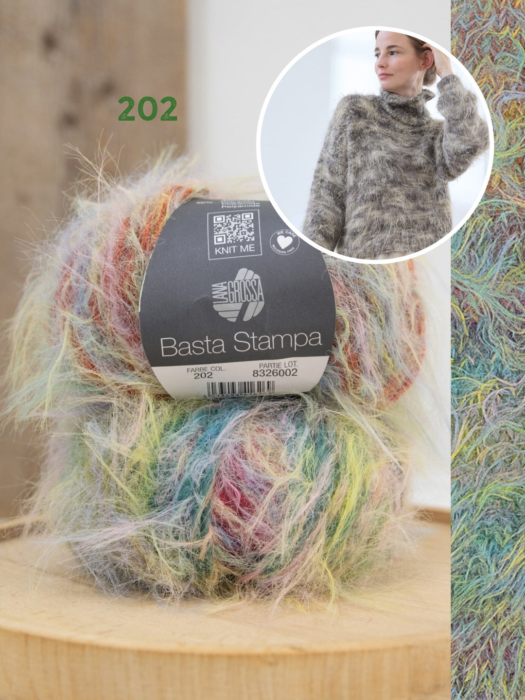Strickpaket Basta Stampa Rollkragenpullover