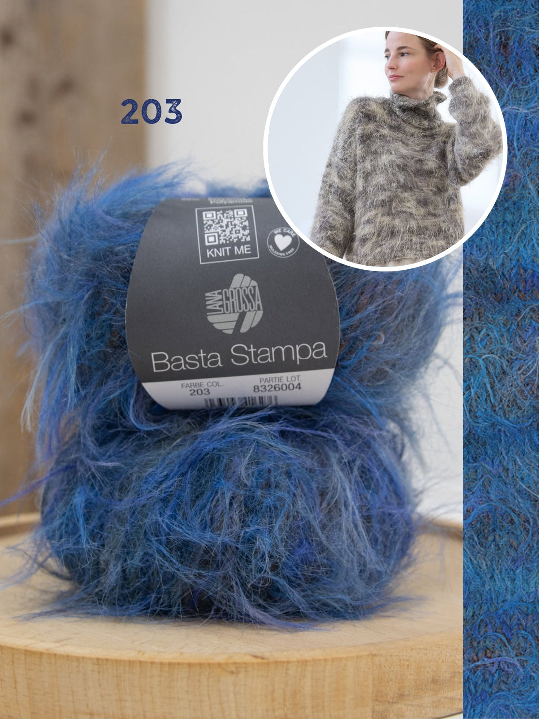 Strickpaket Basta Stampa Rollkragenpullover