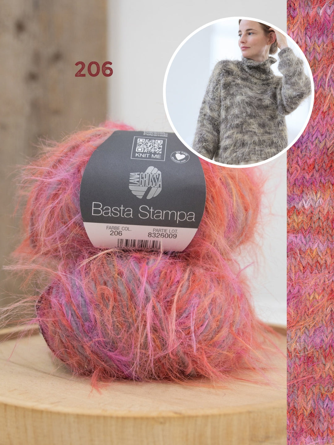 Strickpaket Basta Stampa Rollkragenpullover