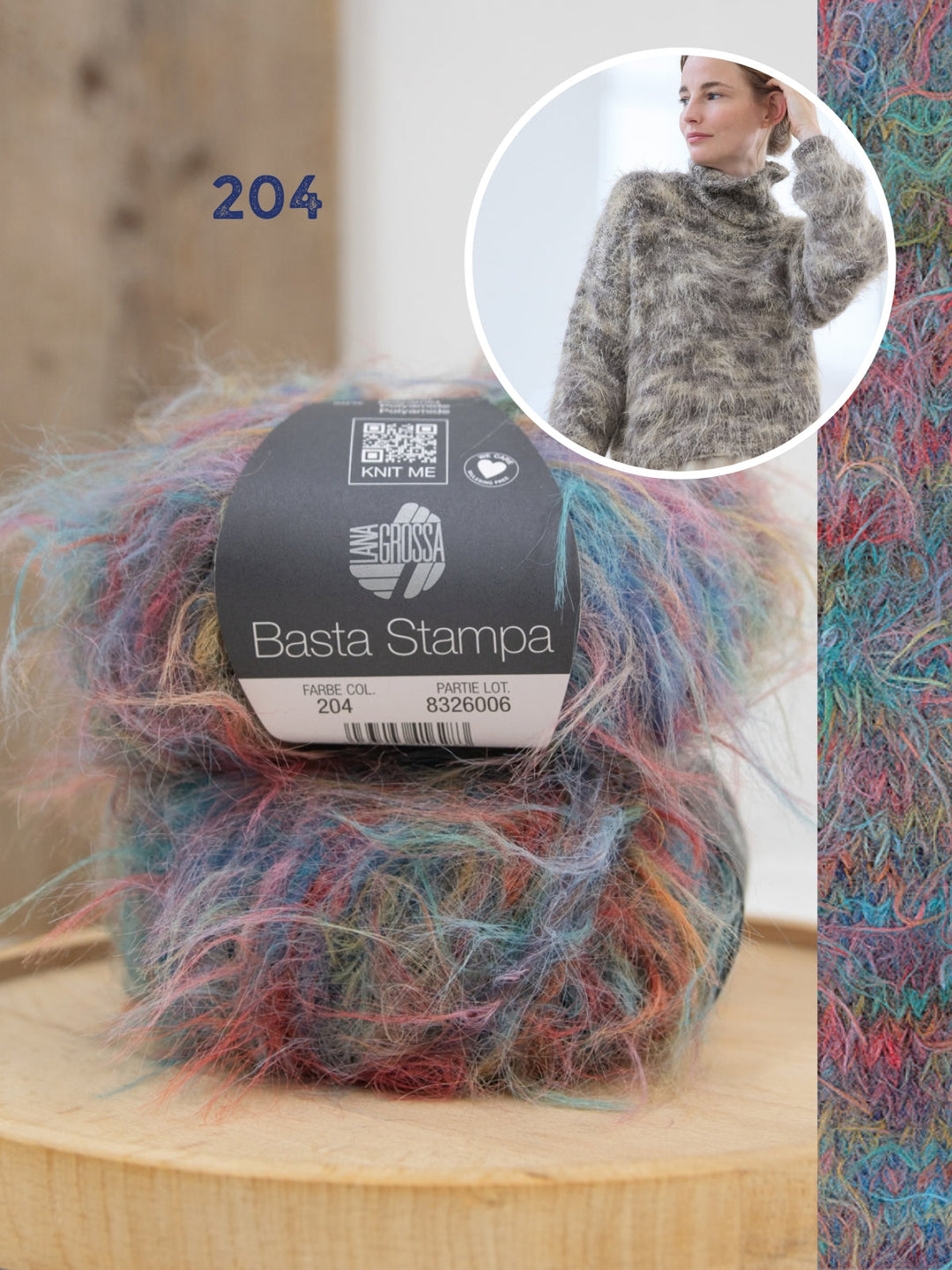 Strickpaket Basta Stampa Rollkragenpullover