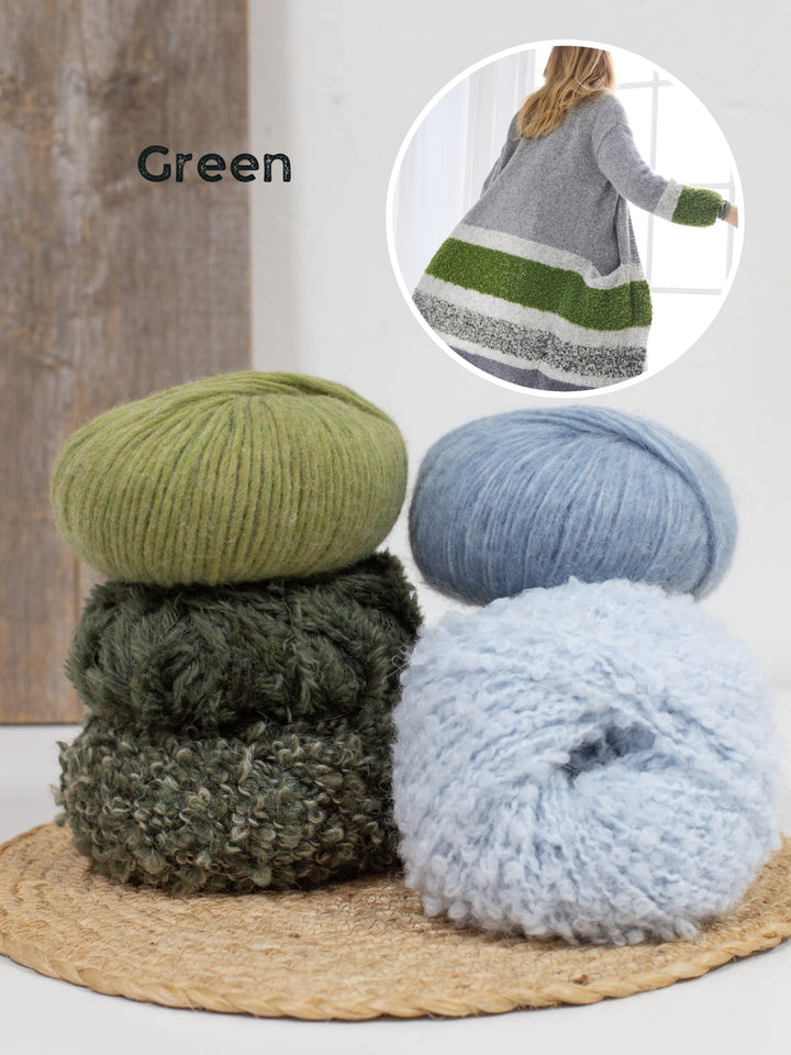 Strickpaket Garnmix Kurzmantel