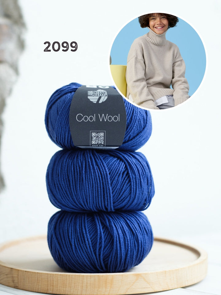 Strickpaket Cool Wool Rollkragenpullover