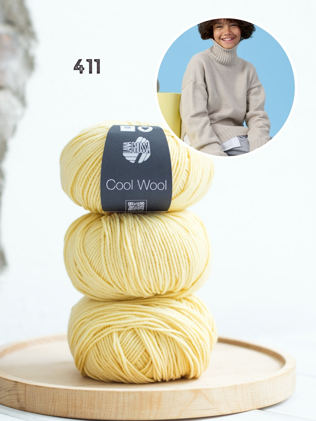 Strickpaket Cool Wool Rollkragenpullover