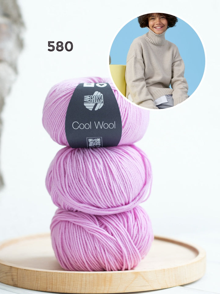 Strickpaket Cool Wool Rollkragenpullover