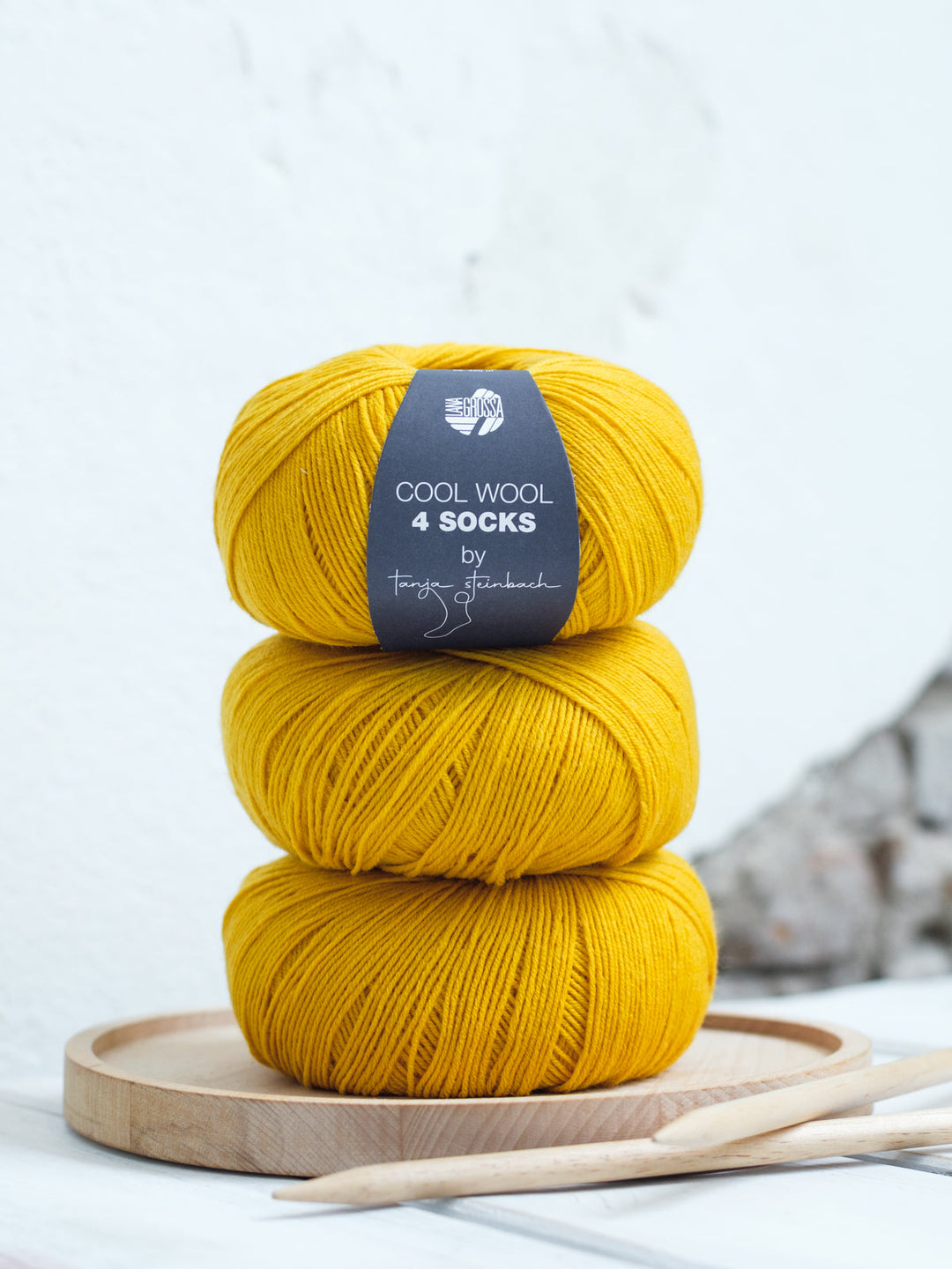 Cool Wool 4 Socks 7713 Goldgelb