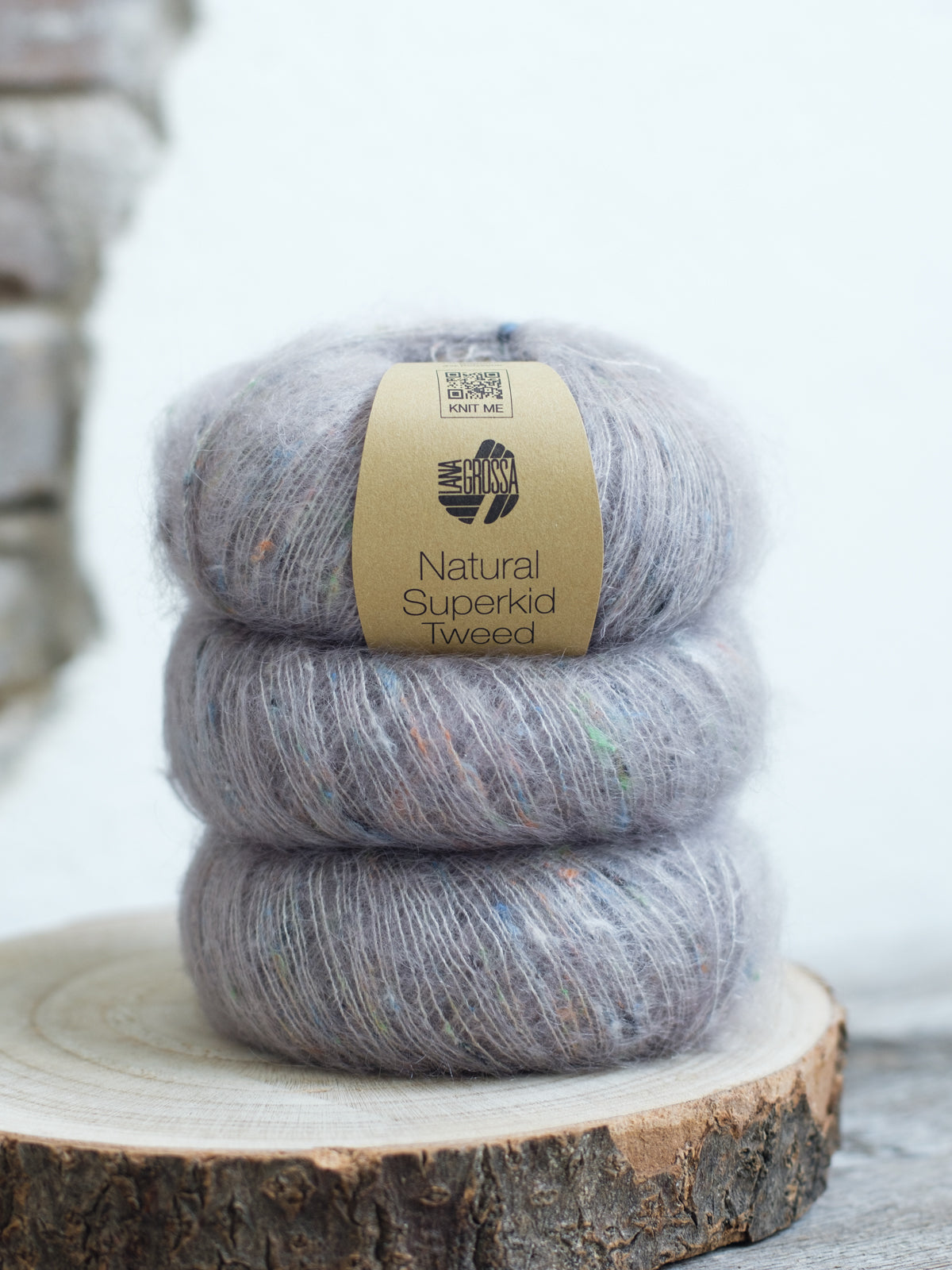 Natural Superkid Tweed 623 Hellgrau