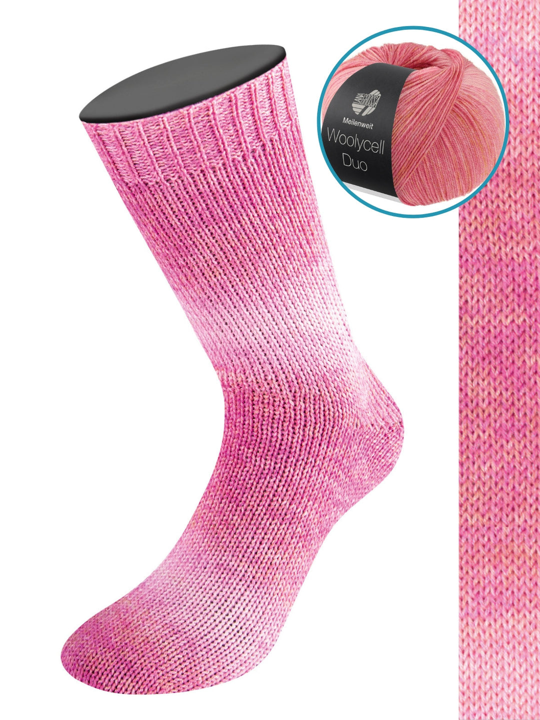 Woolycell Duo 6002 Veilchenfuchsia/-lila/Rosa