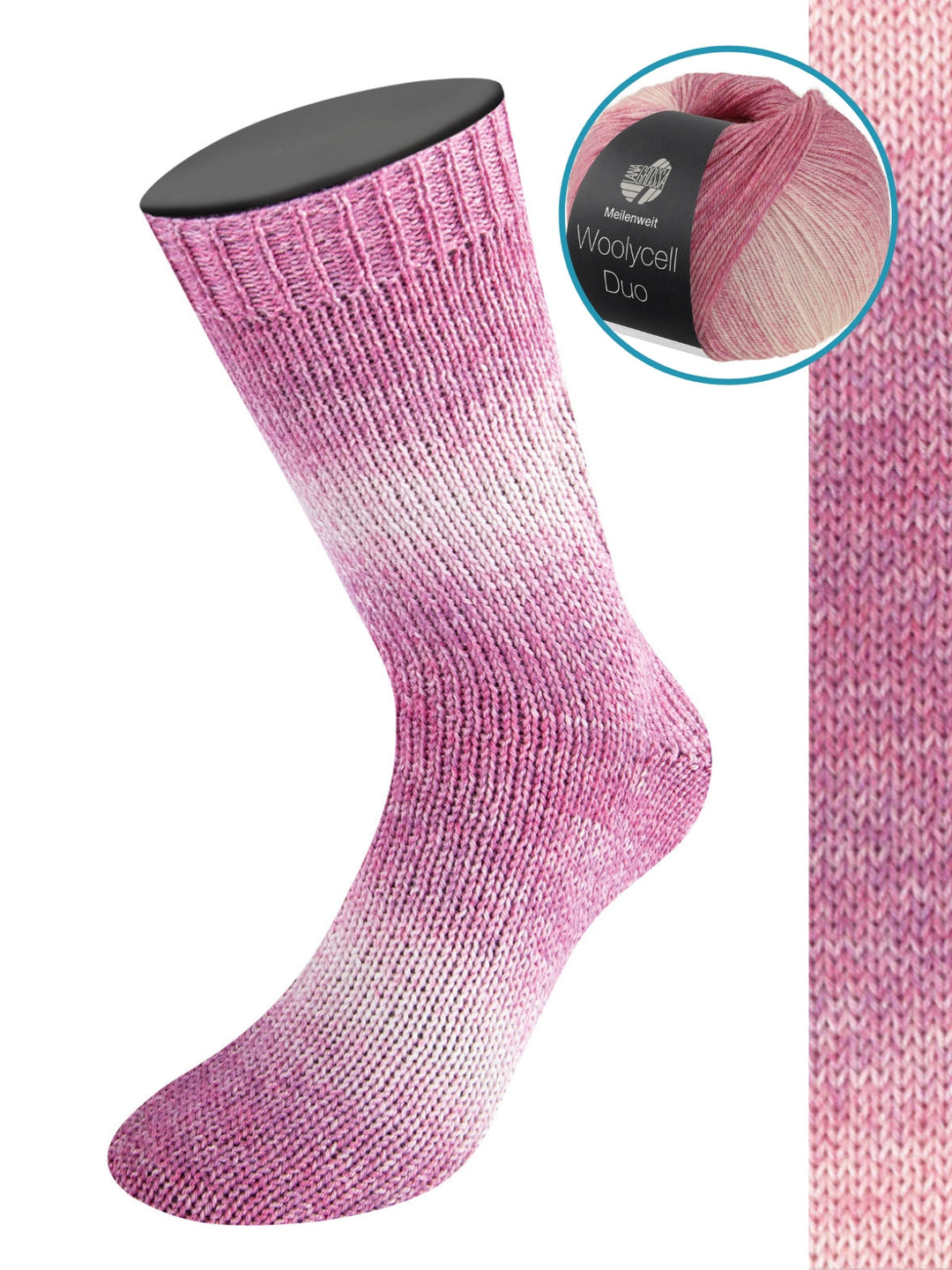 Woolycell Duo 6001 Rosa/Pink/Blassorange