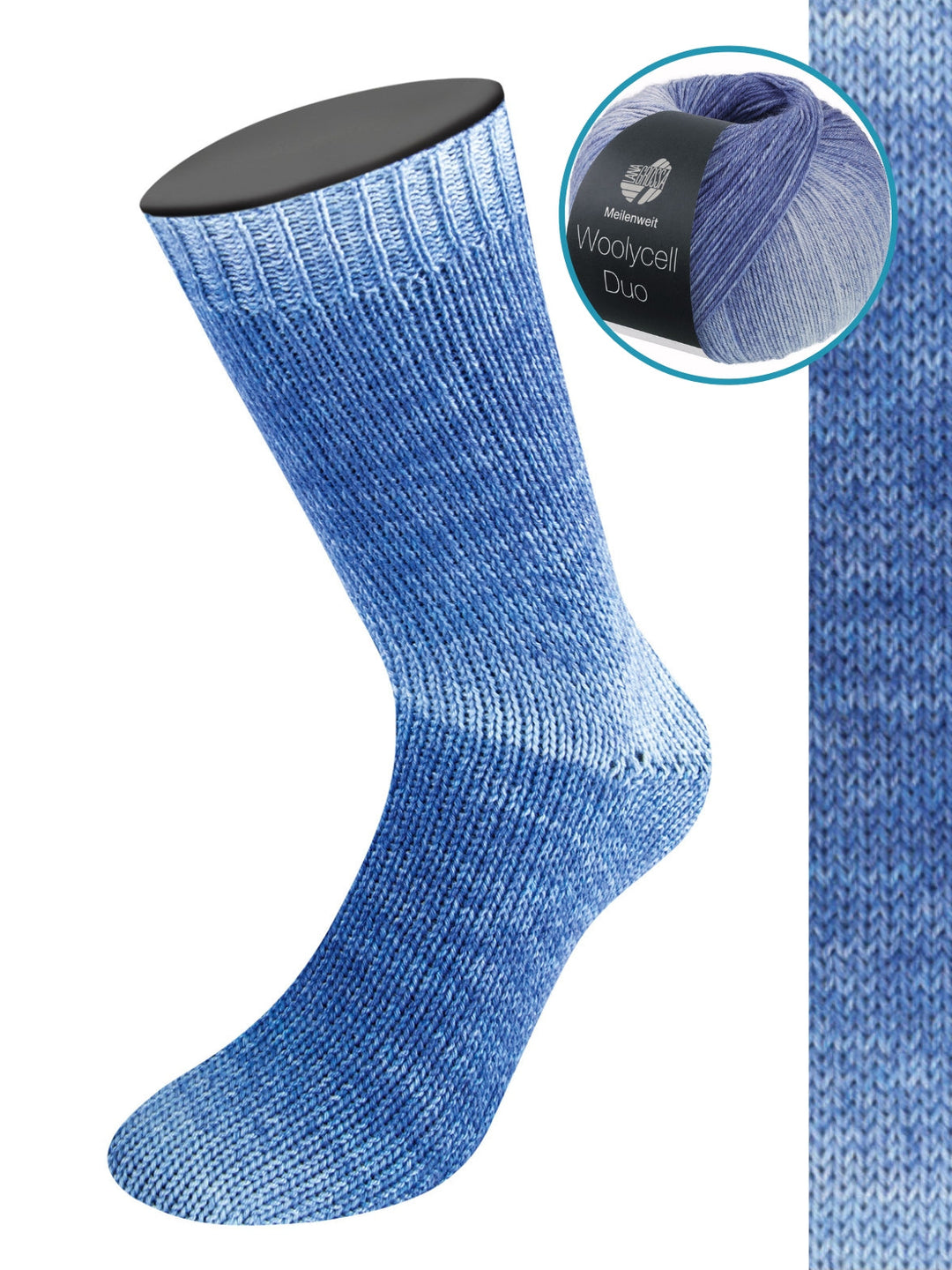 Woolycell Duo 6005 Marine/Grau-/Hellblau