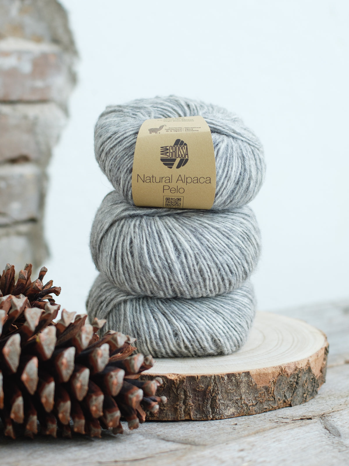 Natural Alpaca Pelo 003 Hellgrau meliert