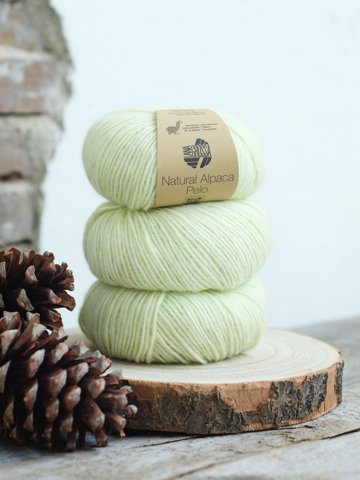 Natural Alpaca Pelo 020 Zartgrün meliert