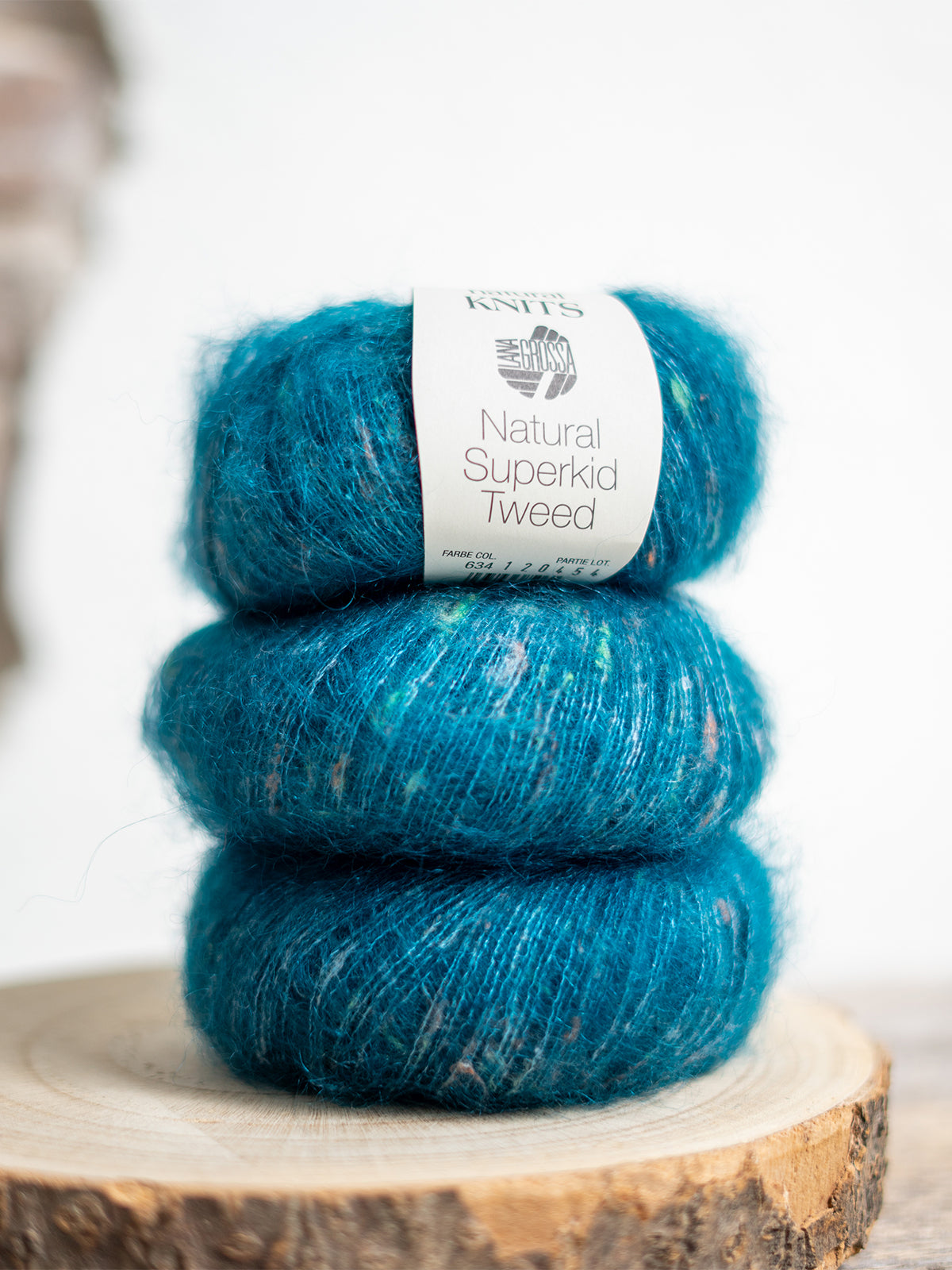 Natural Superkid Tweed 634 Tiefseegrün