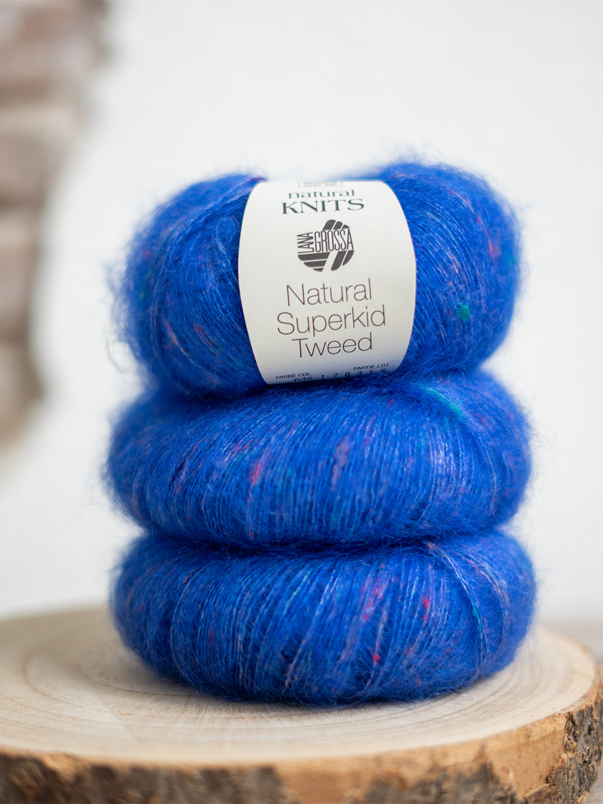 Natural Superkid Tweed 635 Tintenblau