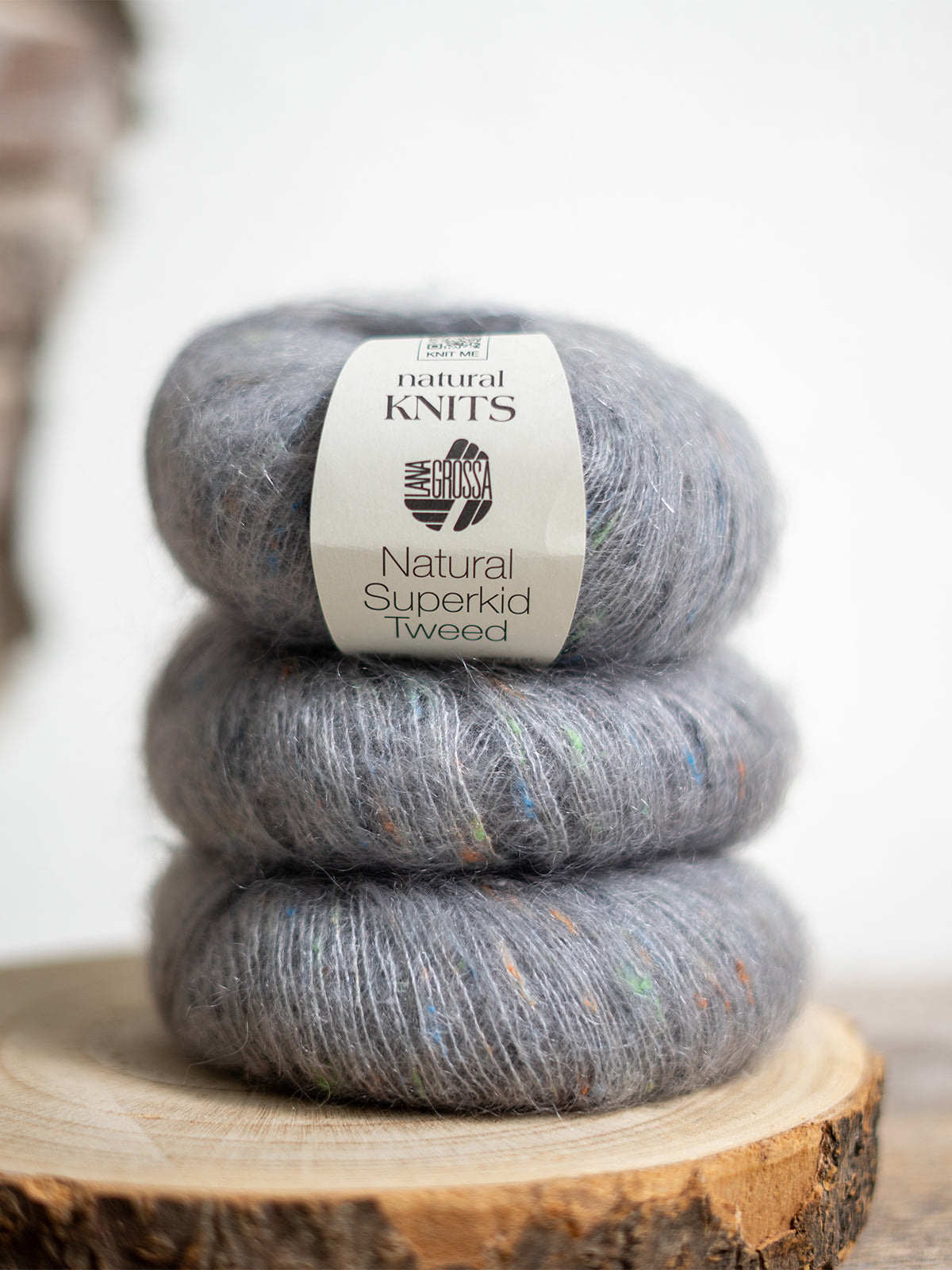 Natural Superkid Tweed 636 Mausgrau