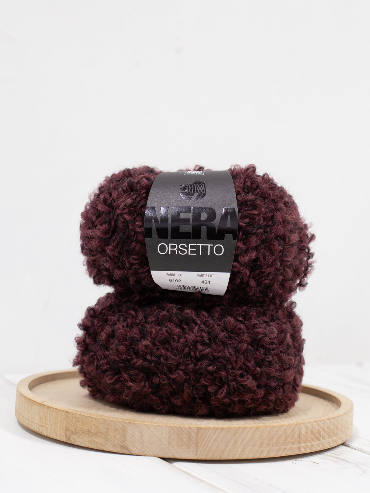 Orsetto Mouliné 102 Bordeaux/Schwarz