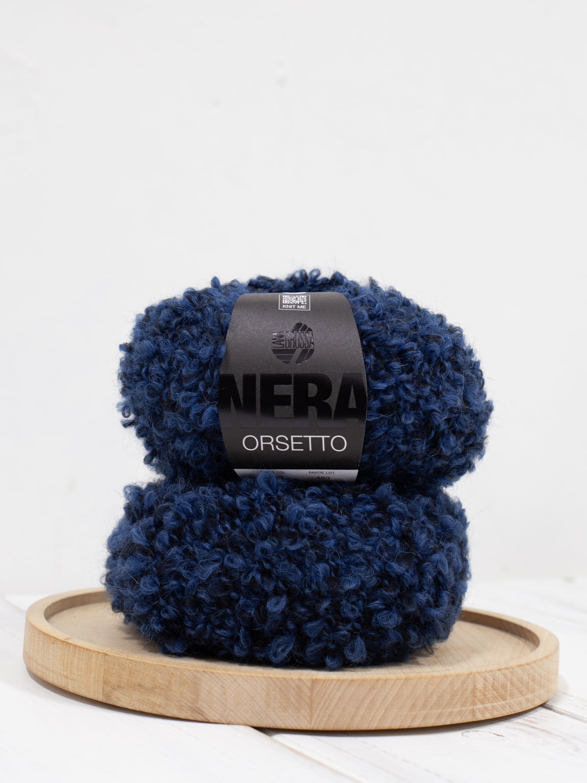 Orsetto Mouliné 107 Dunkelblau/Schwarz