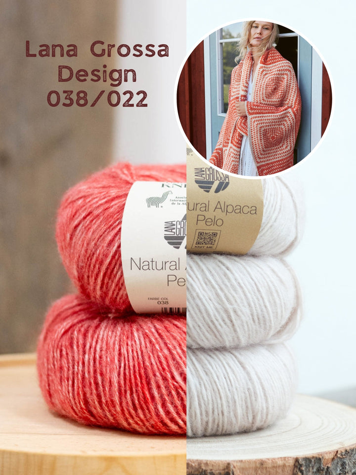 Häkelpaket Natural Alpaca Pelo Decke