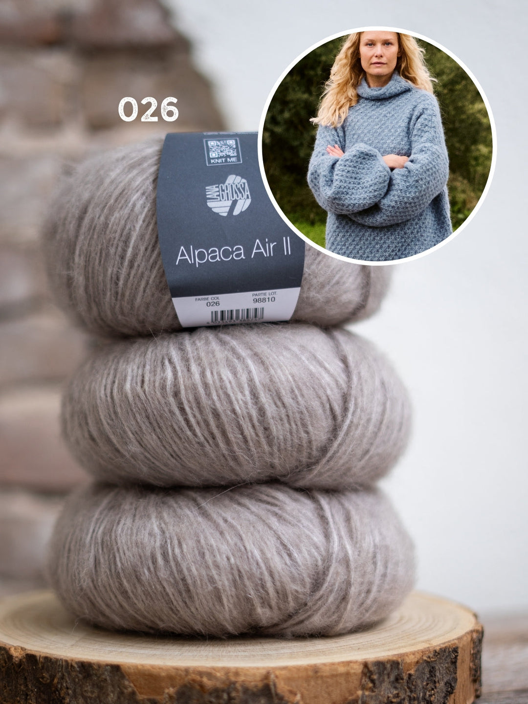 Strickpaket Alpaca Air II Pullover mit Sternmuster