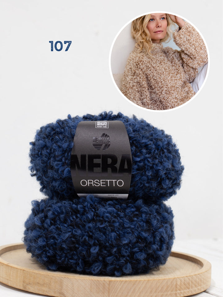 Strickpaket Orsetto Mouliné Pullover im falschen Patentmuster