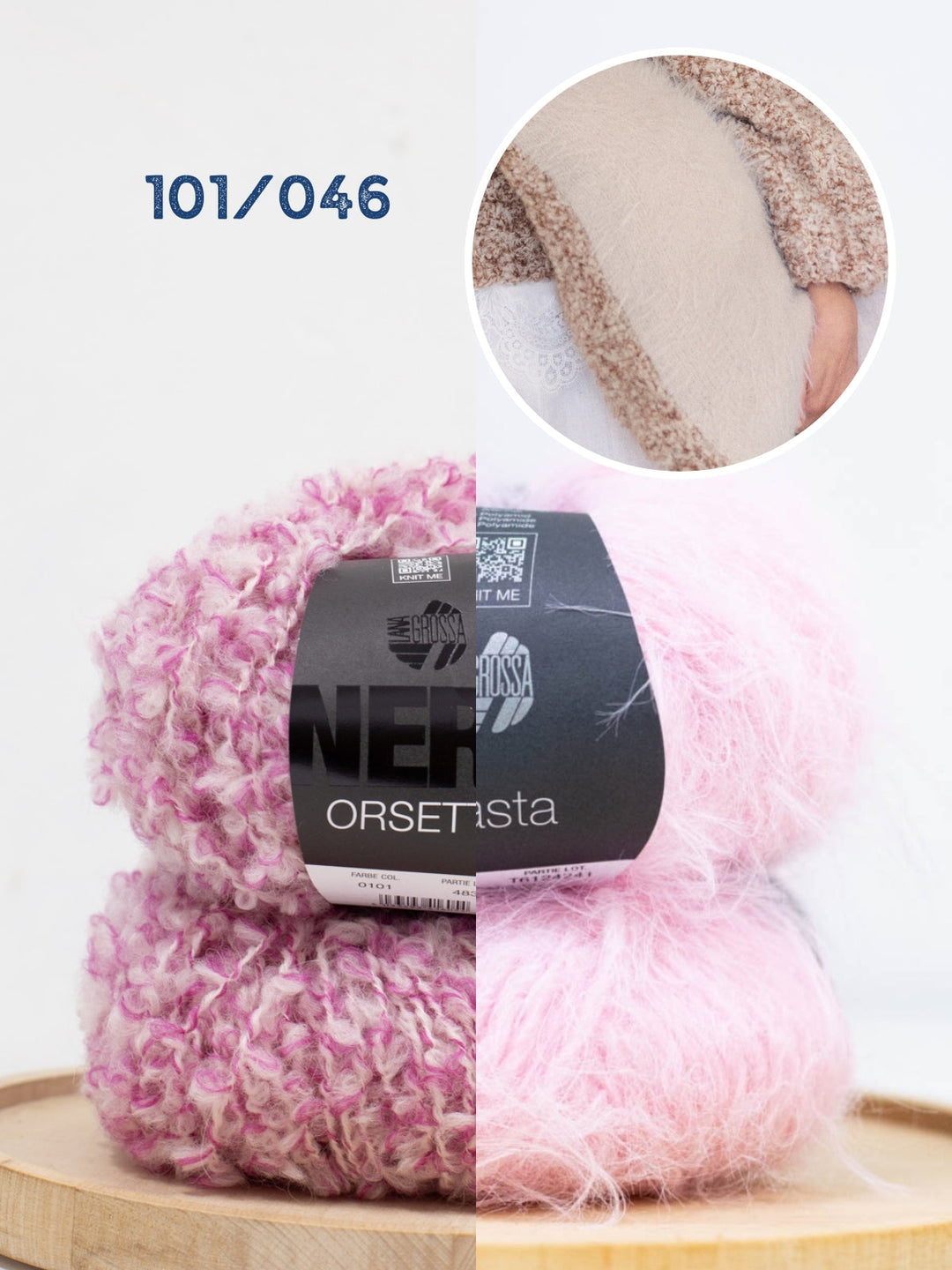 Strickpaket Orsetto Mouliné &amp; Basta Kissenhülle