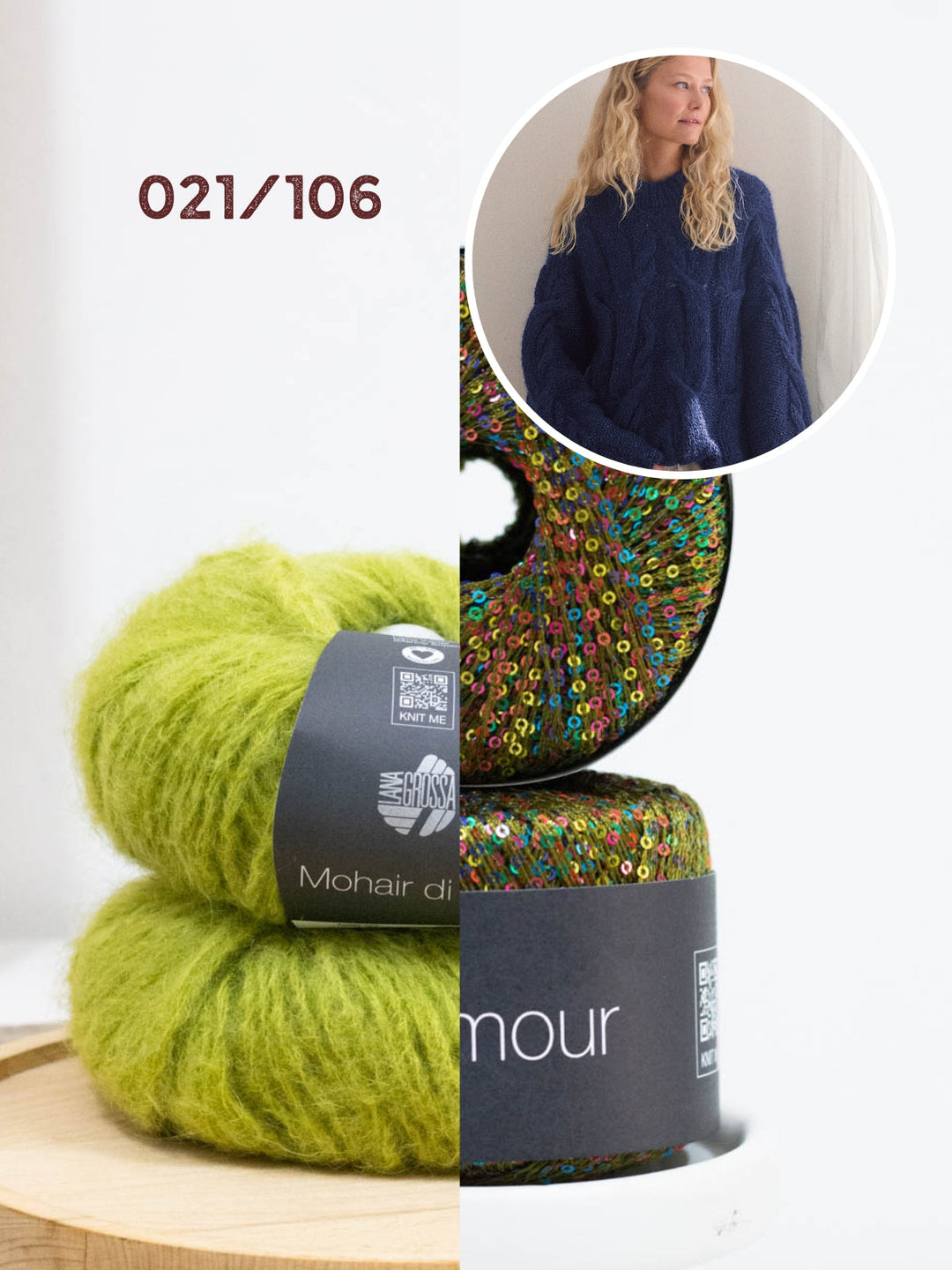 Strickpaket Mohair di Gio &amp; Glamour Pullover in A-Linie