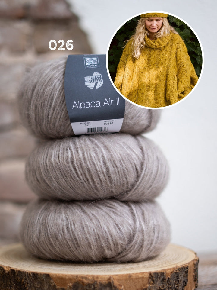Strickpaket Alpaca Air II Ponchopullover