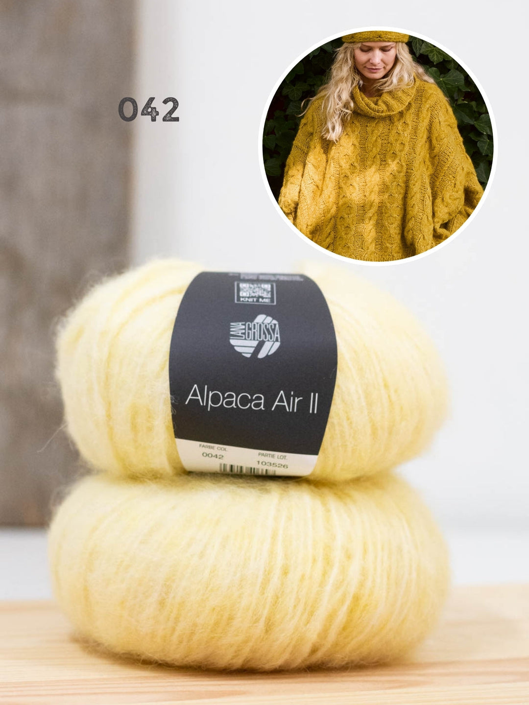 Strickpaket Alpaca Air II Ponchopullover