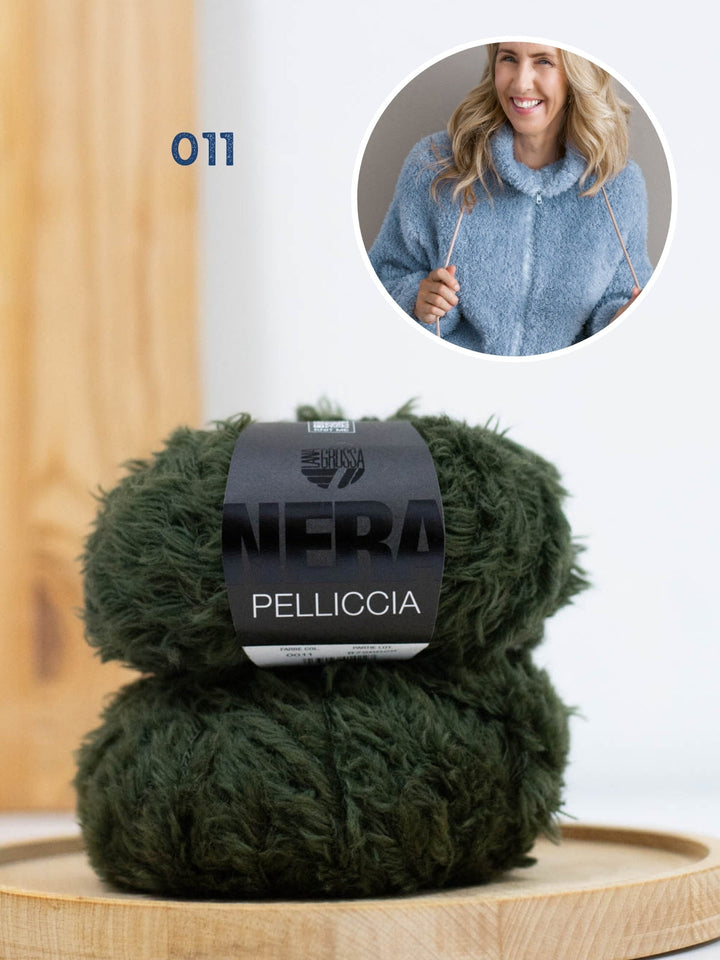 Strickpaket Pelliccia Jacke mit Reißverschluss