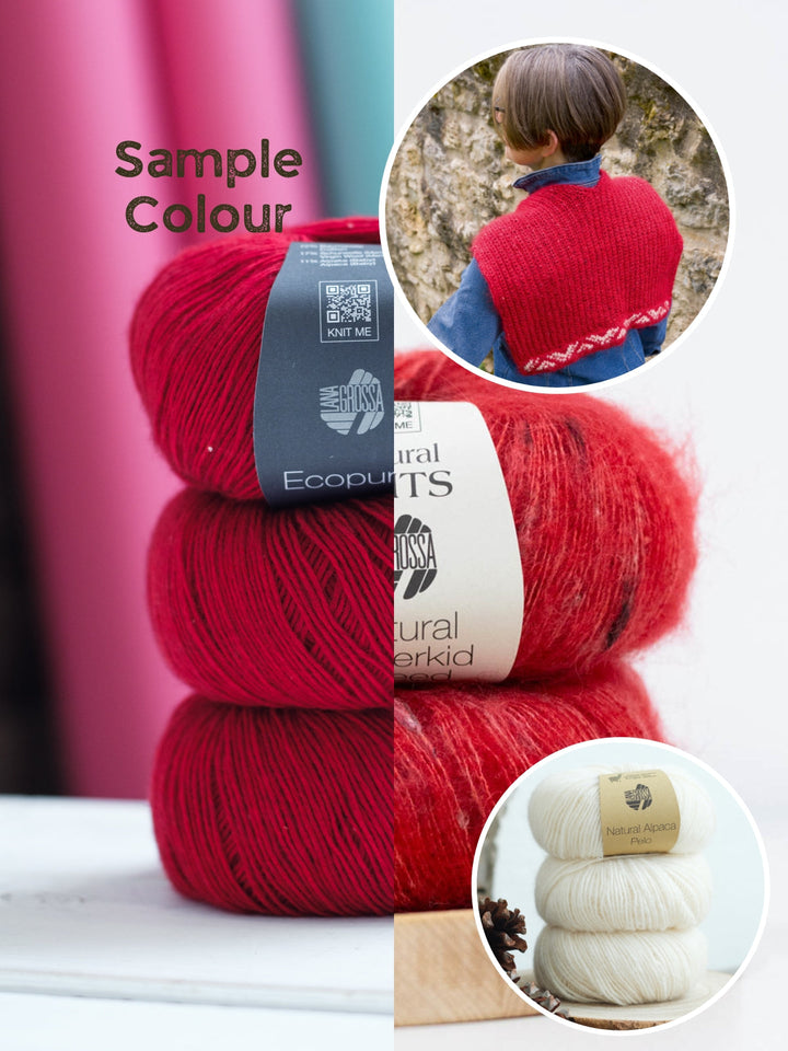 Strickpaket Setesdal Kragenschal - Wollfühlreise