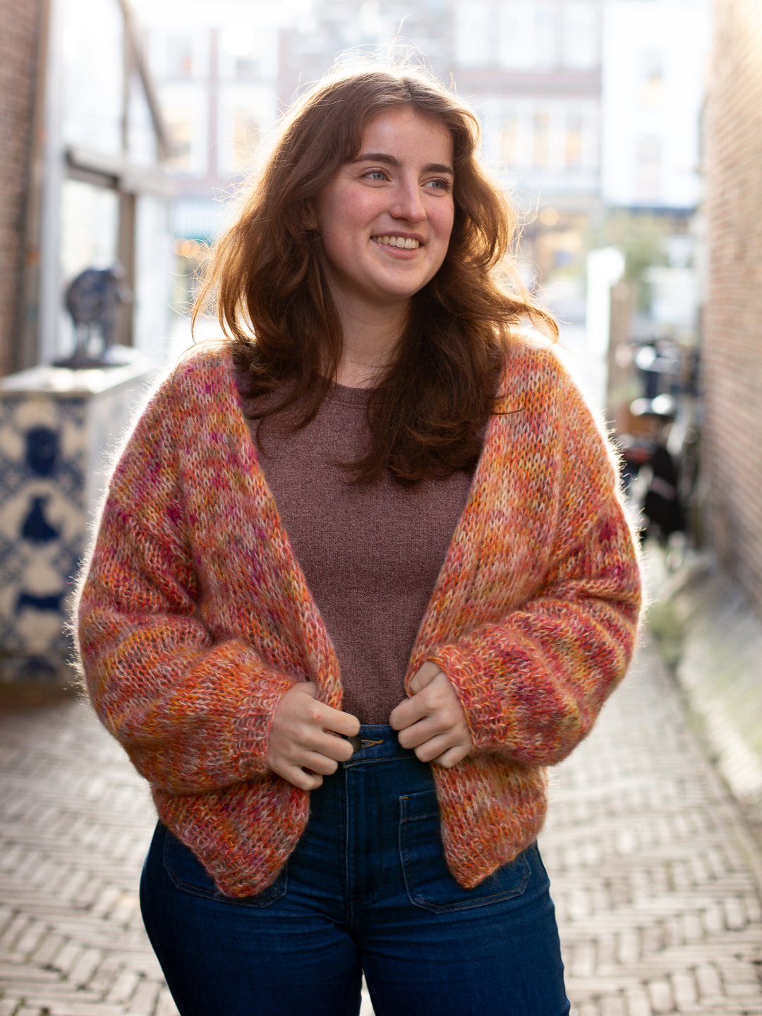 Strickpaket Bernadette Jacke - Silkhair Hand-Dyed