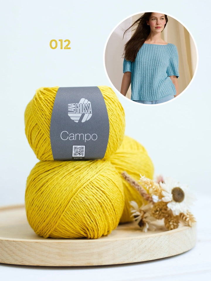 Strickpaket Campo Shirt mit kleinen Zöpfen