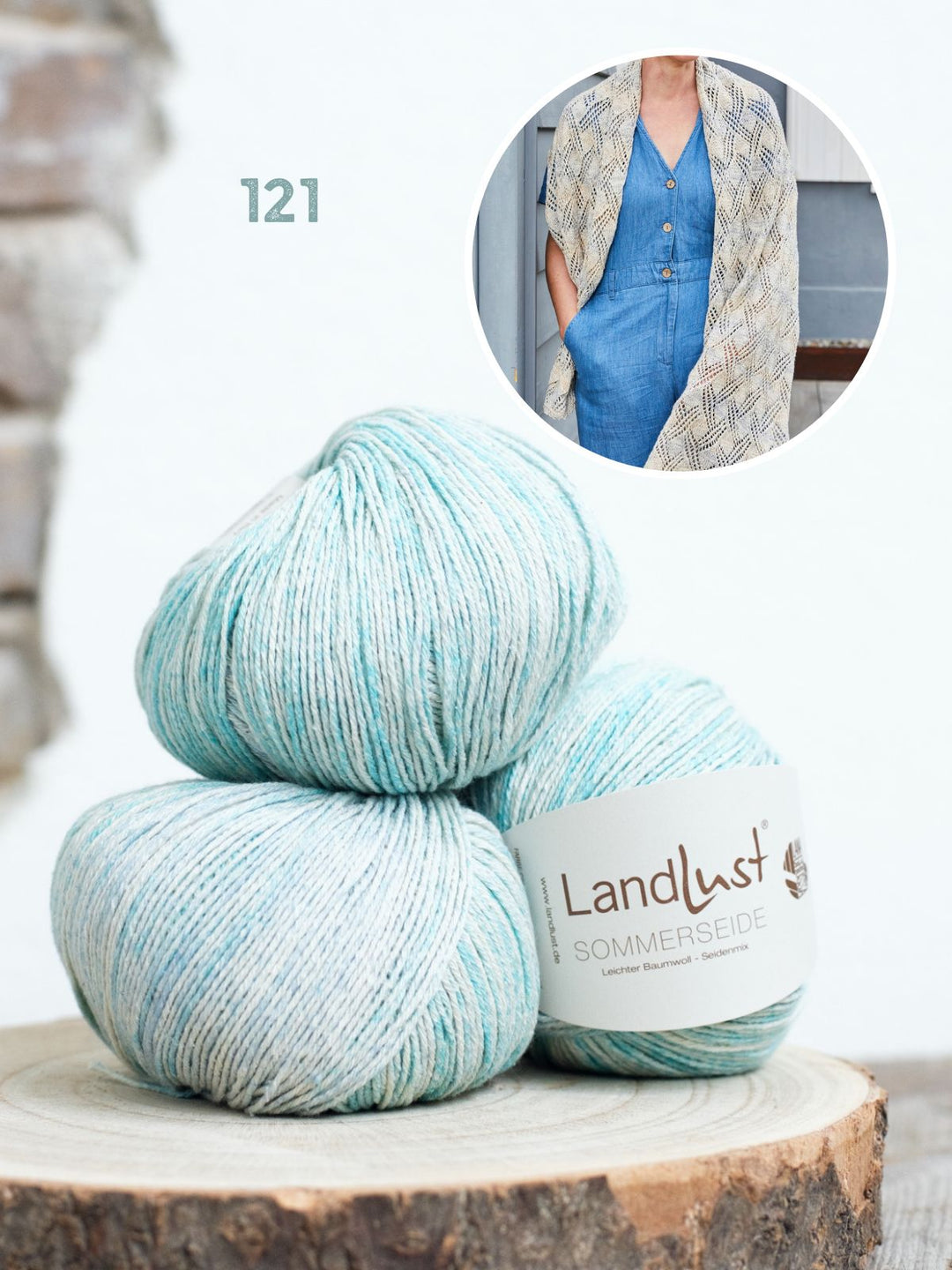 Strickpaket Landlust Sommerseide Schal