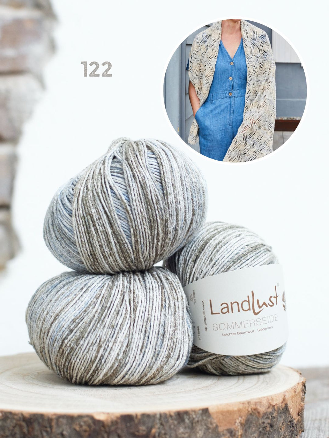 Strickpaket Landlust Sommerseide Schal