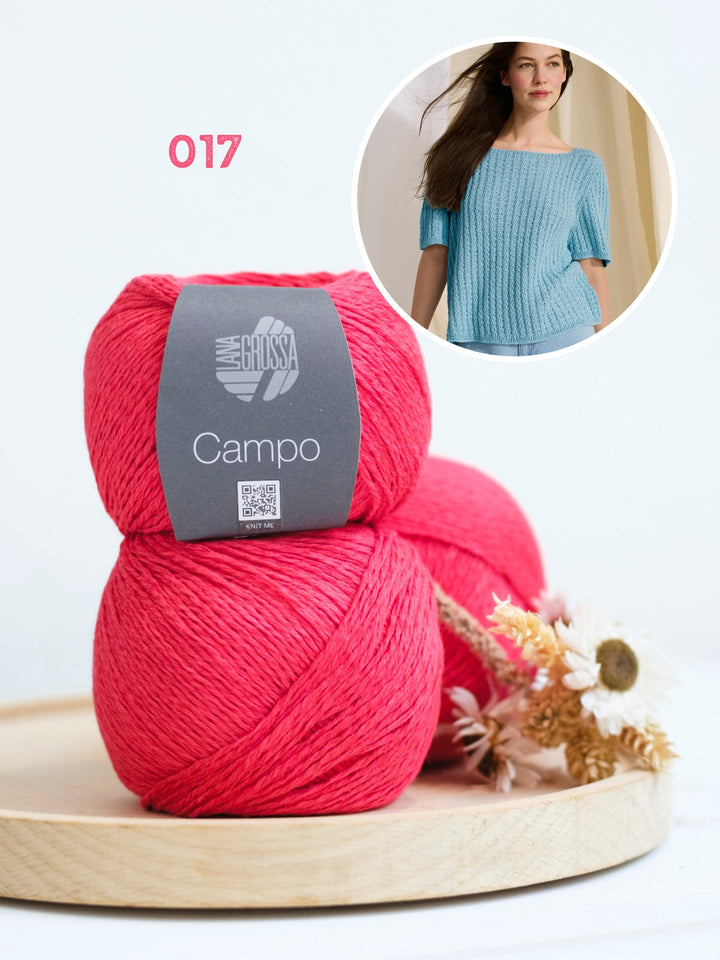 Strickpaket Campo Shirt mit kleinen Zöpfen