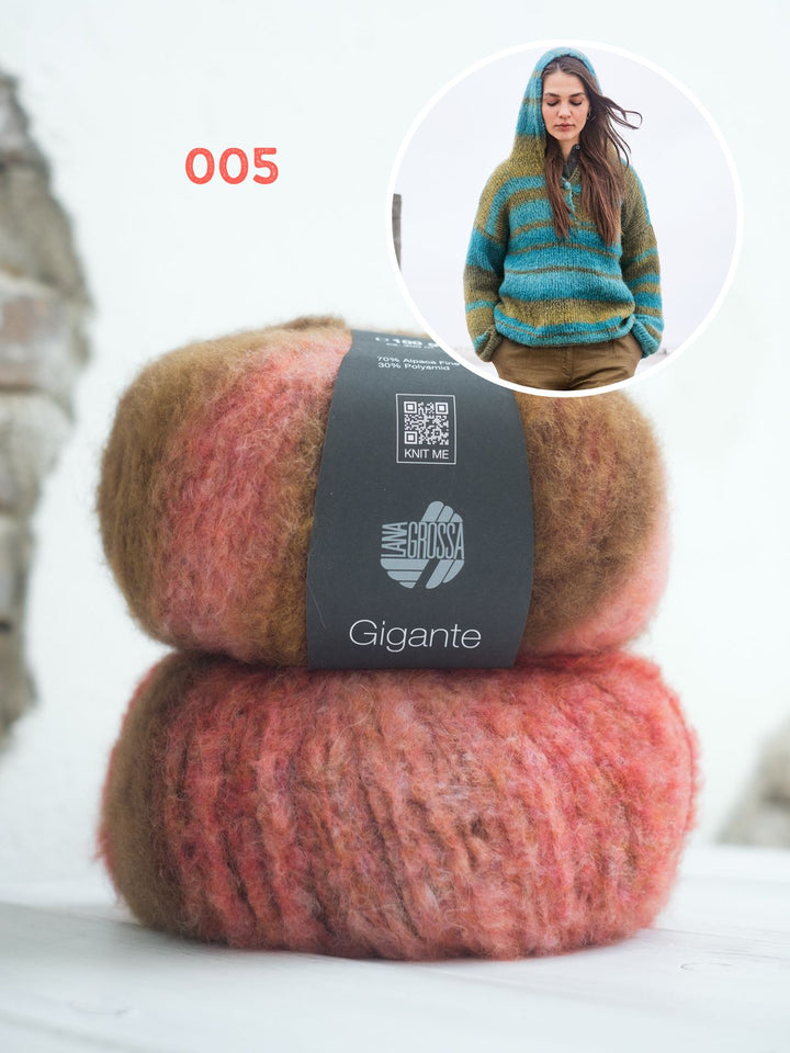 Strickpaket Gigante Kapuzenpullover