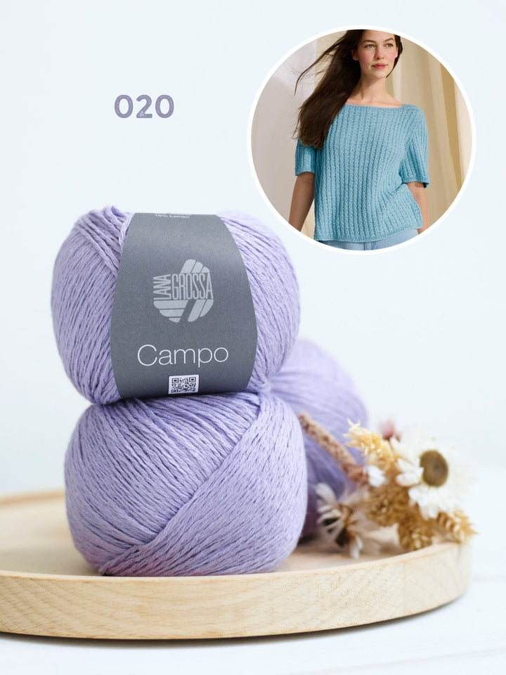 Strickpaket Campo Shirt mit kleinen Zöpfen