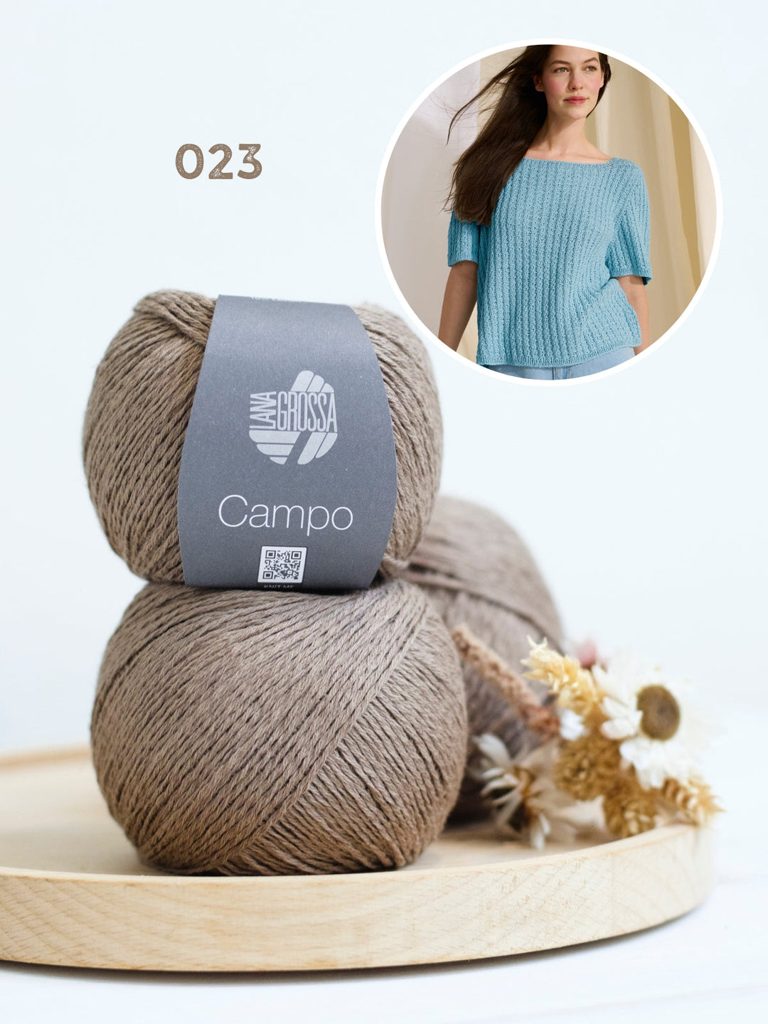 Strickpaket Campo Shirt mit kleinen Zöpfen