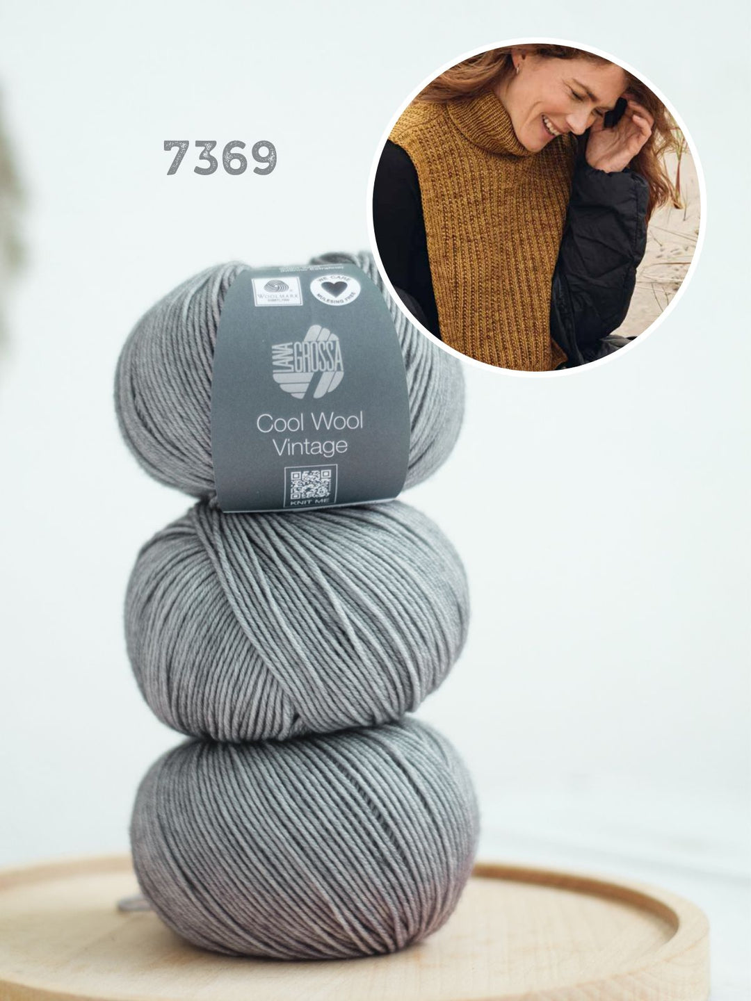Strickpaket Cool Wool Vintage Rollkragen-Einsatz