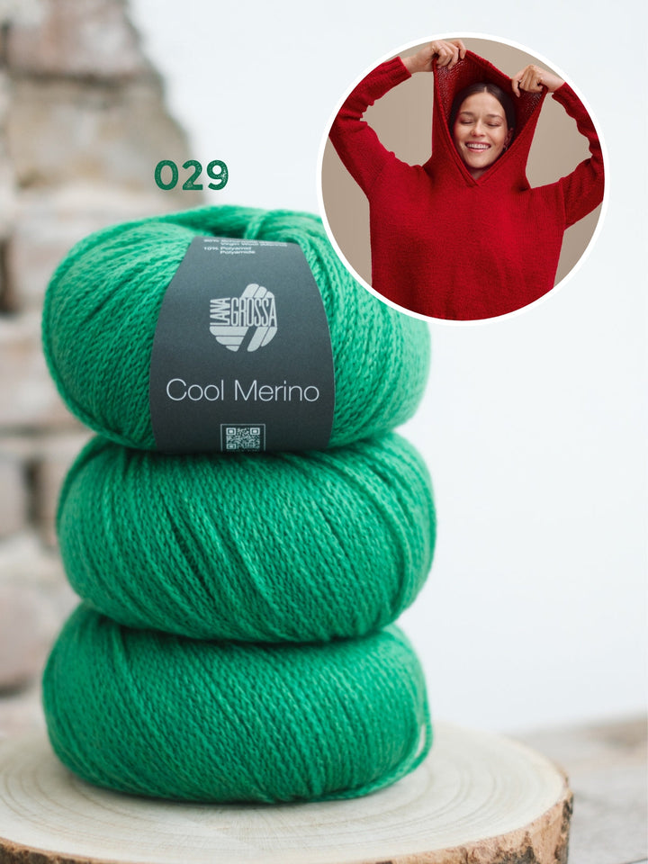 Strickpaket Cool Merino Kapuzenpullover