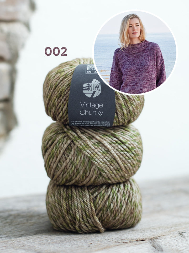 Strickpaket Vintage Chunky Oversized Pullover