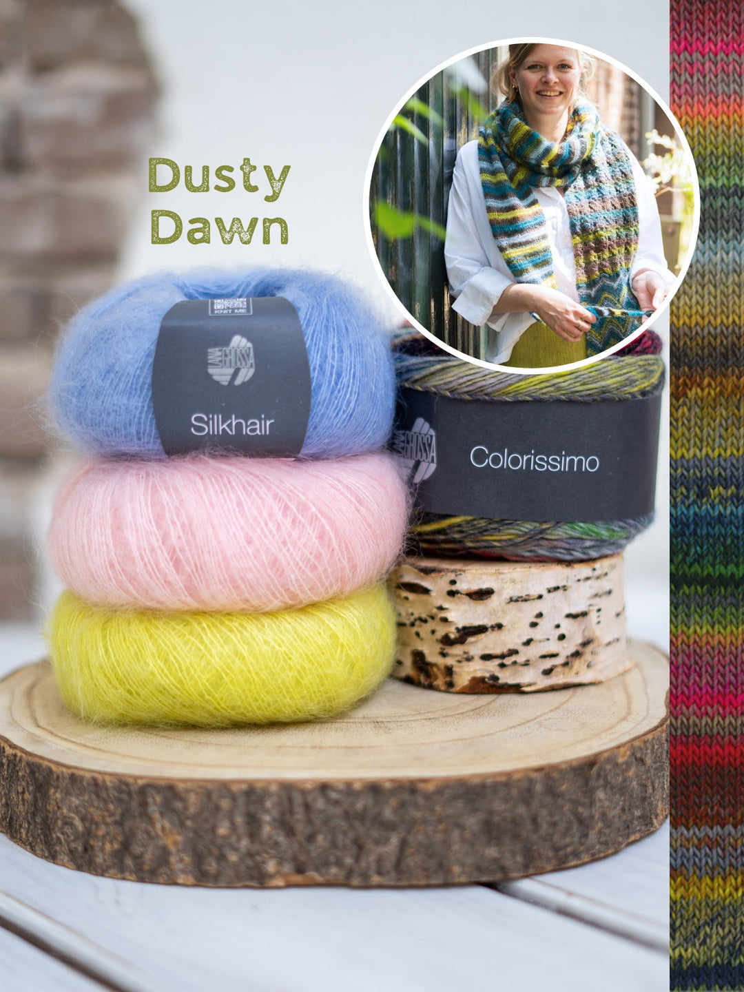 Strickpaket Colorissimo &amp; Silkhair Tuch