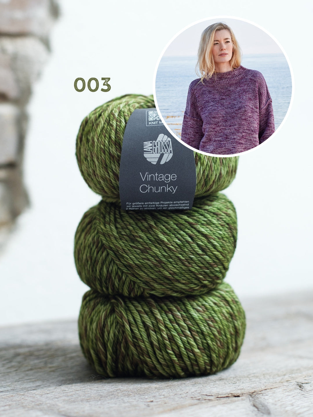 Strickpaket Vintage Chunky Oversized Pullover