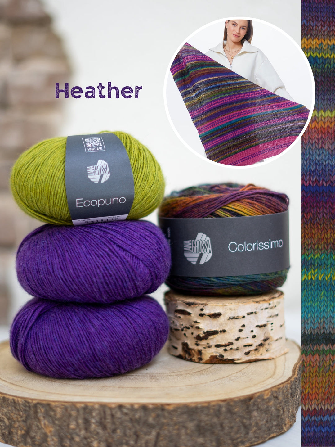 Strickpaket Colorissimo &amp; Ecopuno Dreieckstuch