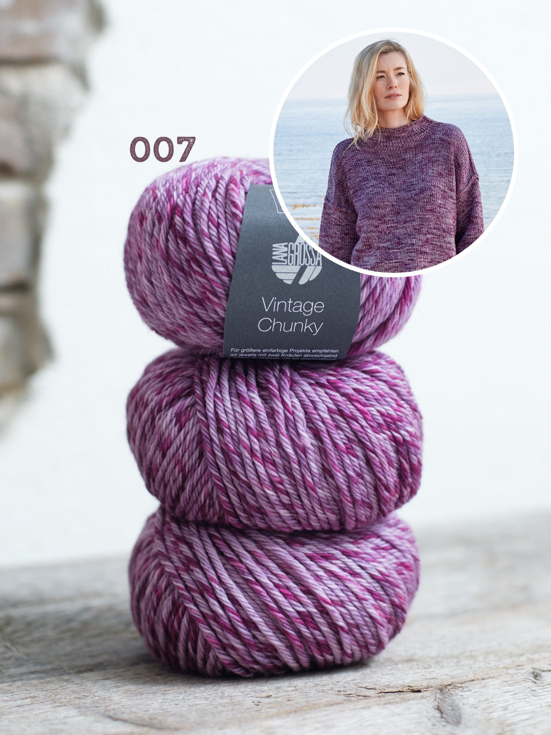 Strickpaket Vintage Chunky Oversized Pullover