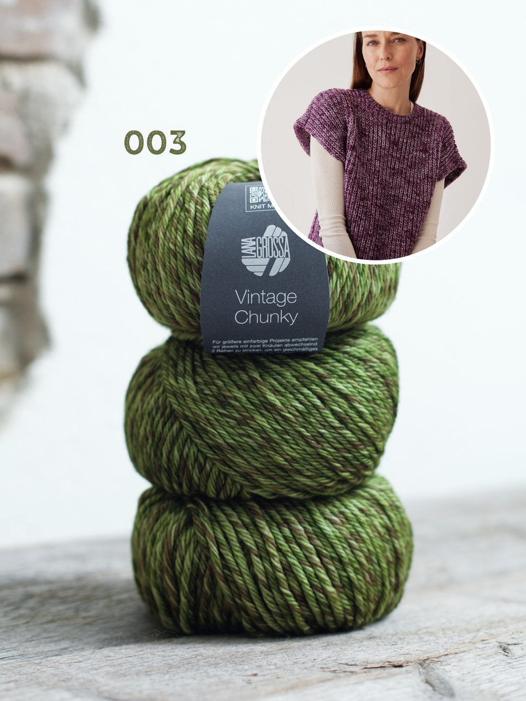 Strickpaket Vintage Chunky Pullunder